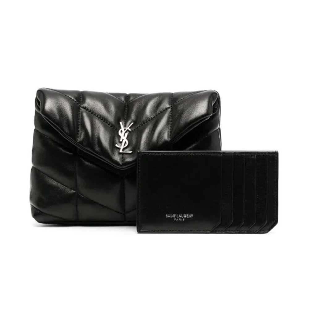 Saint Laurent Loulou Small Puffer Clutch- New in Box